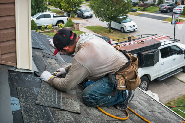 Professional Roofing technician working in Mottville, NY